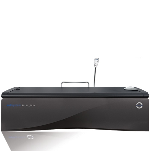 Łóżko do suchego masażu wodnego Wellsystem Relax Easy w kolorze grafitowym.