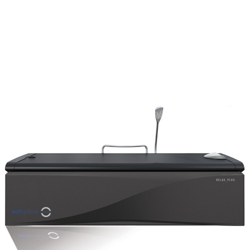 Łóżko do suchego masażu wodnego Wellsystem Relax Plus w kolorze grafitowym.